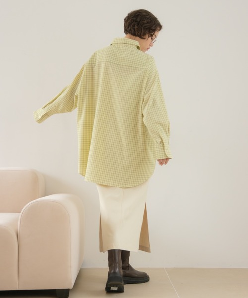 REMOON（リムーン）の「チェックオーバーサイズシャツ（シャツ/ブラウス・レディース・グリーン/ブラウン/ブルー・FREE）」の17枚目の写真