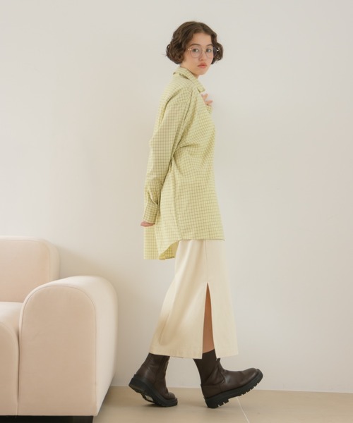 REMOON（リムーン）の「チェックオーバーサイズシャツ（シャツ/ブラウス・レディース・グリーン/ブラウン/ブルー・FREE）」の15枚目の写真