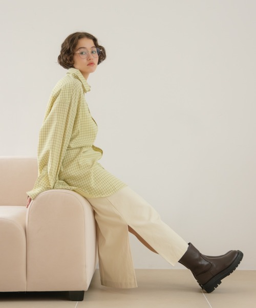 REMOON（リムーン）の「チェックオーバーサイズシャツ（シャツ/ブラウス・レディース・グリーン/ブラウン/ブルー・FREE）」の16枚目の写真