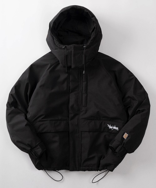 Philip Lumbang（フィリップランバン）の「【75】【Philip Lumbang/フィリップ・ランバン】2WAY ロゴアートデザイン 中綿 フードジャケット/ワンポイント刺繍/ドローコード/防風/2025AW新ブランド（ダウンジャケット/コート・メンズ・ブラック/チャコールグレー/ブラウン・M/L/XL）」の4枚目の写真