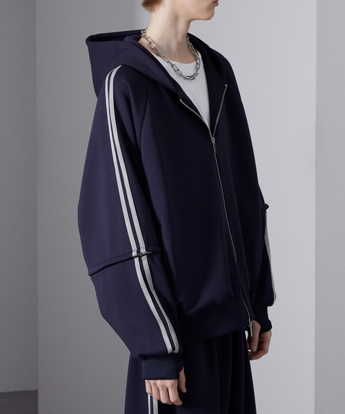 Loose/ルース（ルース）の「ヘビーウェイト ダンボールフルジップラインパーカー（パーカー・メンズ・ブラック系/グレー系/ネイビー系・S/M/L）」の10枚目の写真