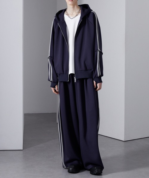 Loose/ルース（ルース）の「ヘビーウェイト ダンボールフルジップラインパーカー（パーカー・メンズ・ブラック系/グレー系/ネイビー系・S/M/L）」の12枚目の写真