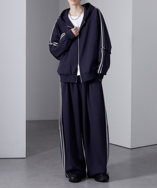 Loose/ルース（ルース）の「ヘビーウェイト ダンボールフルジップラインパーカー（パーカー・メンズ・ブラック系/グレー系/ネイビー系・S/M/L）」の13枚目の写真