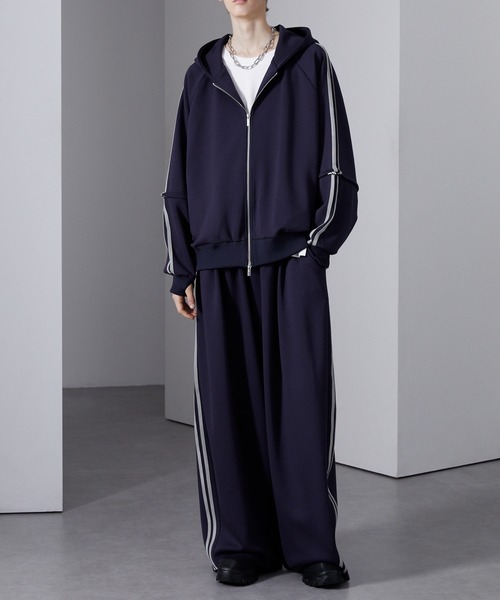 Loose/ルース（ルース）の「ヘビーウェイト ダンボールフルジップラインパーカー（パーカー・メンズ・ブラック系/グレー系/ネイビー系・S/M/L）」の14枚目の写真