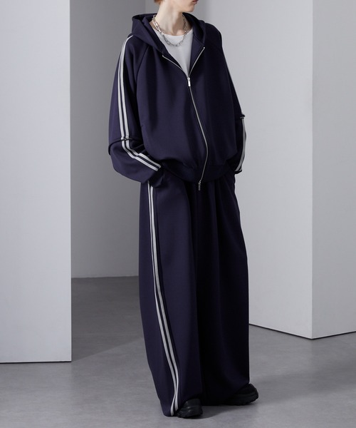 Loose/ルース（ルース）の「ヘビーウェイト ダンボールフルジップラインパーカー（パーカー・メンズ・ブラック系/グレー系/ネイビー系・S/M/L）」の16枚目の写真