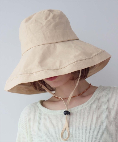 SEA DRESS（シードレス）の「2wayワイドブリムハット（ハット・レディース・ブラック/ライトベージュ/ネイビー・FREE）」の11枚目の写真