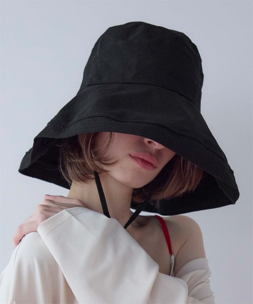 SEA DRESS（シードレス）の「2wayワイドブリムハット（ハット・レディース・ブラック/ライトベージュ/ネイビー・FREE）」の4枚目の写真