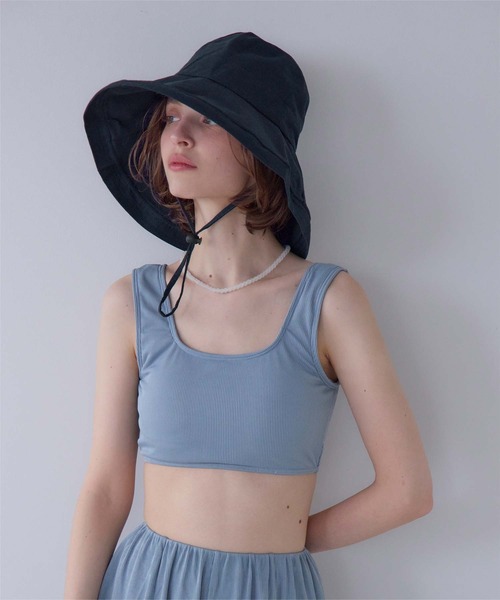 SEA DRESS（シードレス）の「2wayワイドブリムハット（ハット・レディース・ブラック/ライトベージュ/ネイビー・FREE）」の18枚目の写真