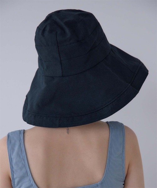 SEA DRESS（シードレス）の「2wayワイドブリムハット（ハット・レディース・ブラック/ライトベージュ/ネイビー・FREE）」の20枚目の写真