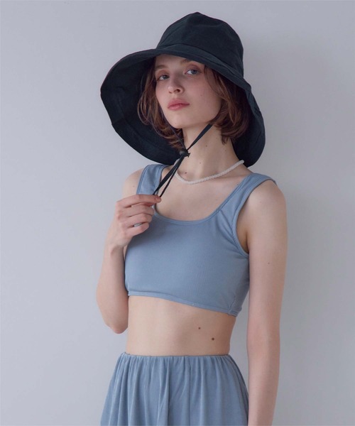 SEA DRESS（シードレス）の「2wayワイドブリムハット（ハット・レディース・ブラック/ライトベージュ/ネイビー・FREE）」の22枚目の写真