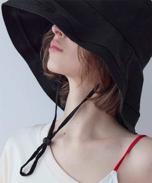 SEA DRESS（シードレス）の「2wayワイドブリムハット（ハット・レディース・ブラック/ライトベージュ/ネイビー・FREE）」の9枚目の写真