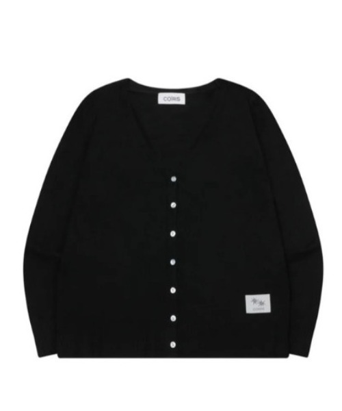 COIRIS_（コイリス）の「◇COIRIS◇ブランド直輸入正規品/ロエン Vネックカーディガン ROEN V-NECK CARDIGAN（カーディガン/ボレロ・レディース・グレー/ブラック・FREE）」の2枚目の写真
