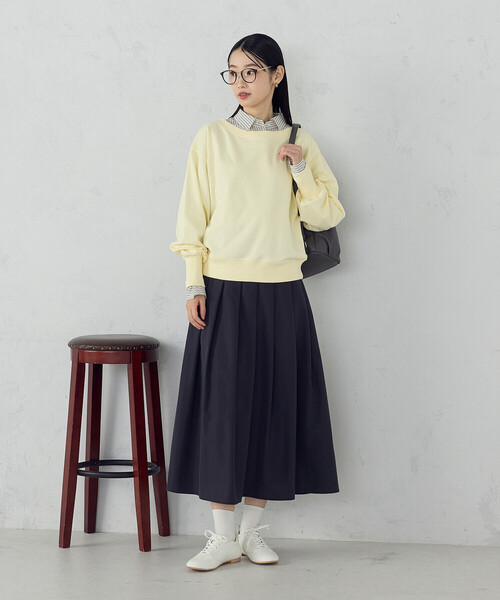 COMME CA ISM(コムサイズム)の「タックスカート(スカート・レディース・ベージュ/チャコール・MEDIUM/SMALL/X-LARGE/LARGE)」の8枚目の写真