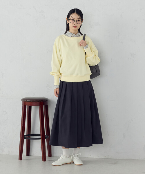 COMME CA ISM(コムサイズム)の「タックスカート(スカート・レディース・ベージュ/チャコール・MEDIUM/SMALL/X-LARGE/LARGE)」の9枚目の写真