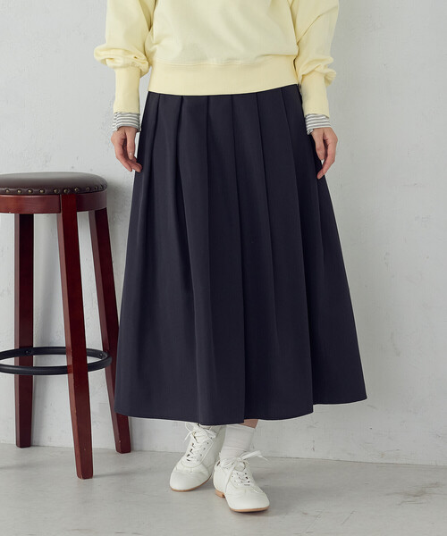 COMME CA ISM(コムサイズム)の「タックスカート(スカート・レディース・ベージュ/チャコール・MEDIUM/SMALL/X-LARGE/LARGE)」の11枚目の写真