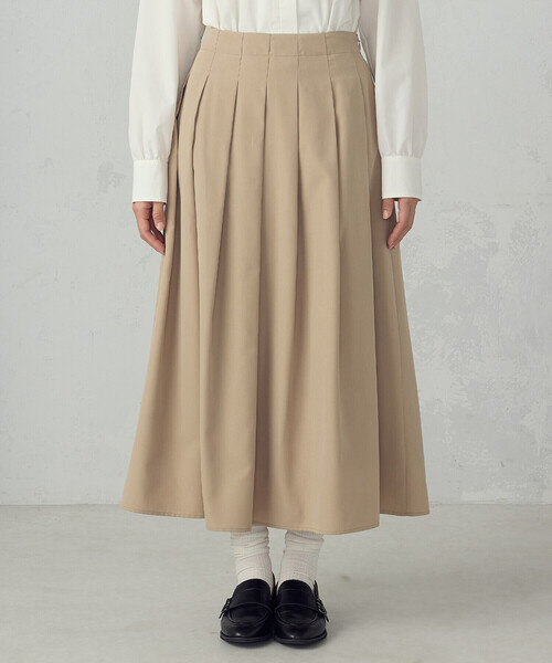 COMME CA ISM(コムサイズム)の「タックスカート(スカート・レディース・ベージュ/チャコール・MEDIUM/SMALL/X-LARGE/LARGE)」の12枚目の写真