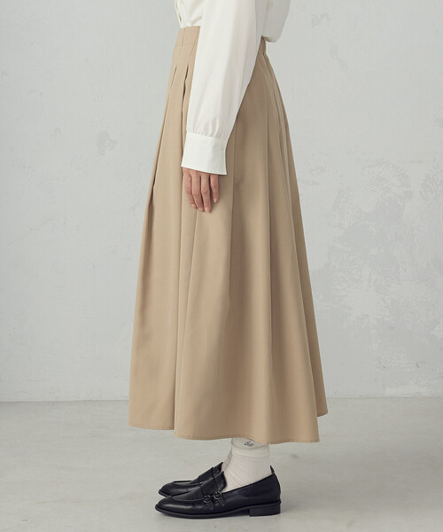 COMME CA ISM(コムサイズム)の「タックスカート(スカート・レディース・ベージュ/チャコール・MEDIUM/SMALL/X-LARGE/LARGE)」の13枚目の写真