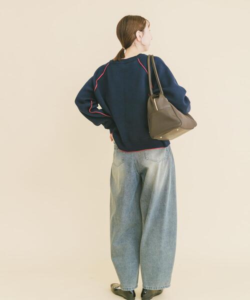 ITEMS URBANRESEARCH（アイテムズ アーバンリサーチ）の「デニムコクーンパンツ（デニムパンツ・レディース・ブラック/ブルー系その他・SMALL/MEDIUM）」の5枚目の写真