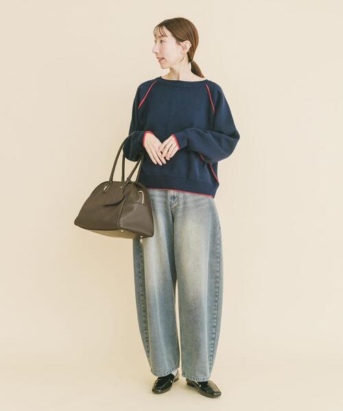 ITEMS URBANRESEARCH（アイテムズ アーバンリサーチ）の「デニムコクーンパンツ（デニムパンツ・レディース・ブラック/ブルー系その他・SMALL/MEDIUM）」の6枚目の写真