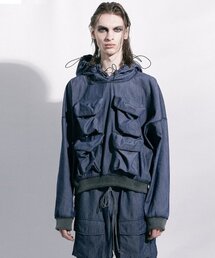 ASPARAGUS（アスパラガス）の「3Dポケットフードパーカー デニム（パーカー）」