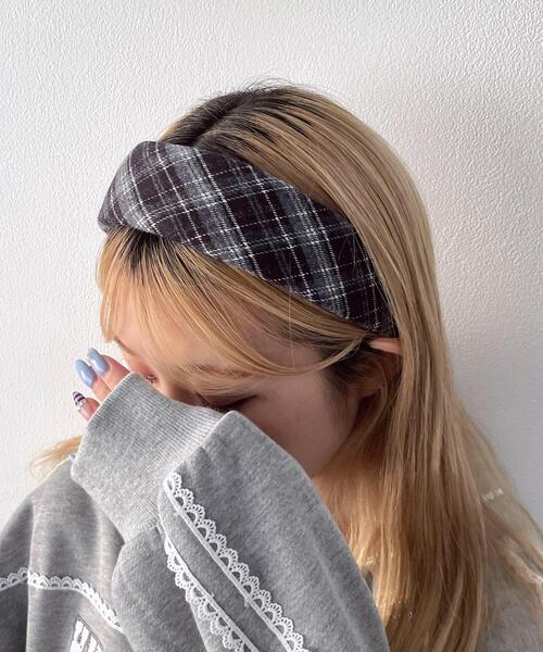 WEGO（ウィゴー）の「WEGO/チェックワイドカチューシャ（カチューシャ・レディース・その他1/その他2/その他3・FREE）」の3枚目の写真