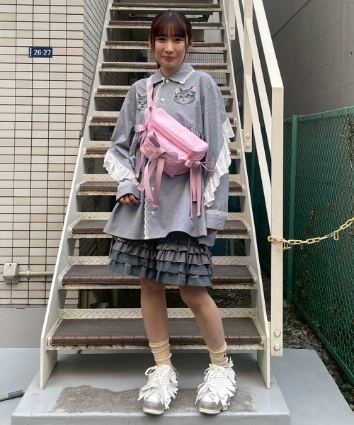Candy Stripper（キャンディストリッパー）の「SHORT FRILL パンツ（その他パンツ・レディース・ブラック/グレー・FREE）」の16枚目の写真