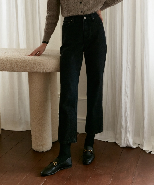 depound（デパウンド）の「ストレートデニムパンツ[ブラック]（デニムパンツ・レディース・その他・LARGE/MEDIUM/SMALL）」の2枚目の写真