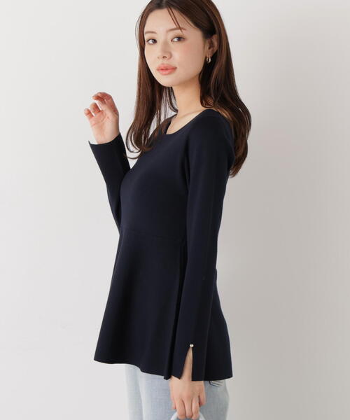 PROPORTION BODY DRESSING(プロポーションボディドレッシング)の「<ウォッシャブル/UV>ペプラムベーシックニット / 1216170202(ニット/セーター・レディース・グレー/ネイビー/ホワイト系その他/ブルー・FREE)」の22枚目の写真