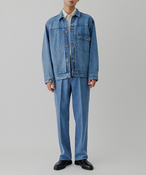 ADAM ET ROPE'(アダムエロペ)の「ブリーチ デニムジャケット / ADAM ET ROPE' JEANS -PERS-(デニムジャケット・メンズ・ブルー系その他4・M/L/S)」の6枚目の写真