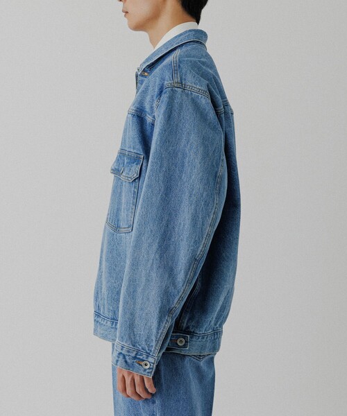 ADAM ET ROPE'(アダムエロペ)の「ブリーチ デニムジャケット / ADAM ET ROPE' JEANS -PERS-(デニムジャケット・メンズ・ブルー系その他4・M/L/S)」の8枚目の写真