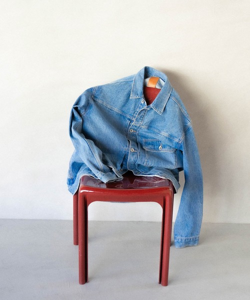 ADAM ET ROPE'(アダムエロペ)の「ブリーチ デニムジャケット / ADAM ET ROPE' JEANS -PERS-(デニムジャケット・メンズ・ブルー系その他4・M/L/S)」の1枚目の写真