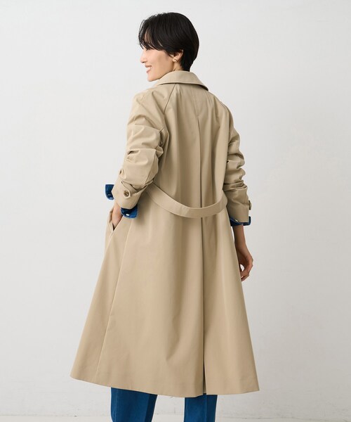 UNTITLED（アンタイトル）の「【はっ水/洗える】タスランステンカラーコート（ステンカラーコート・レディース・ベージュ/ネイビー・00/01/02/03/04/42/44/46/48/50）」の7枚目の写真