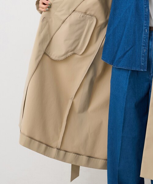 UNTITLED（アンタイトル）の「【はっ水/洗える】タスランステンカラーコート（ステンカラーコート・レディース・ベージュ/ネイビー・00/01/02/03/04/42/44/46/48/50）」の10枚目の写真