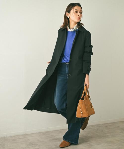 UNTITLED（アンタイトル）の「【はっ水/洗える】タスランステンカラーコート（ステンカラーコート・レディース・ベージュ/ネイビー・00/01/02/03/04/42/44/46/48/50）」の12枚目の写真