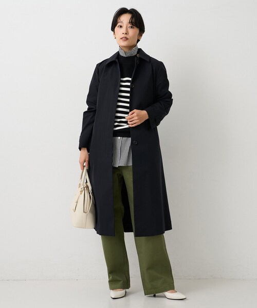 UNTITLED（アンタイトル）の「【はっ水/洗える】タスランステンカラーコート（ステンカラーコート・レディース・ベージュ/ネイビー・00/01/02/03/04/42/44/46/48/50）」の15枚目の写真