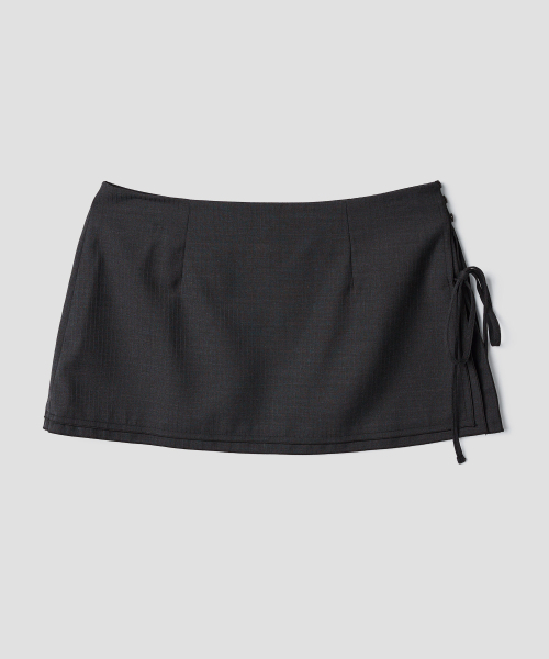 TTUDEMENT（トュードメント）の「SLIM-FIT LAYERED SKIRT PANTS_CHARCOAL（その他パンツ・レディース・その他・S/M）」の11枚目の写真