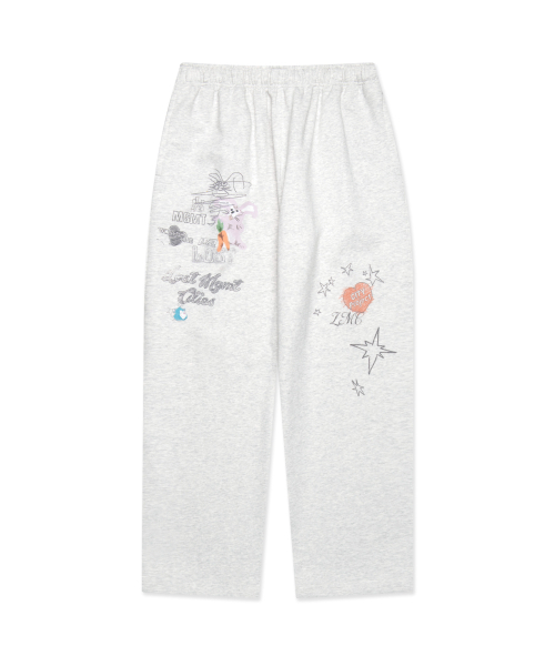 LMCの「DOODLE DRAWING SWEAT PANTS light heather gray(スウェットパンツ・レディース・その他・S/M/L)」の1枚目の写真
