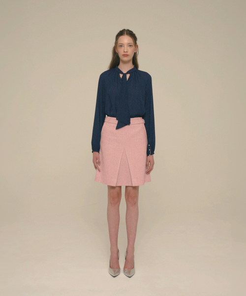 ICE GARDEN A.508(アイス ガーデン エイオーゴンパル)の「Crystal-Button Tweed Skirt_Shell Pink(スカート・レディース・その他・S/M)」の1枚目の写真