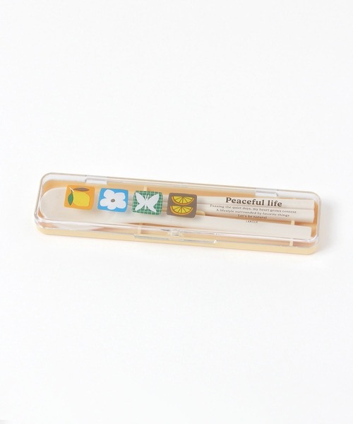 LAKOLE（ラコレ）の「【入園入学にも】[FRUITS AND BLOOM]スプーン&箸セット / 612305（カトラリー・レディース・イエロー/ライトブルー・FREE）」の6枚目の写真