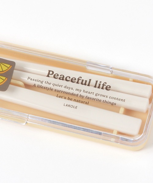 LAKOLE（ラコレ）の「【入園入学にも】[FRUITS AND BLOOM]スプーン&箸セット / 612305（カトラリー・レディース・イエロー/ライトブルー・FREE）」の10枚目の写真