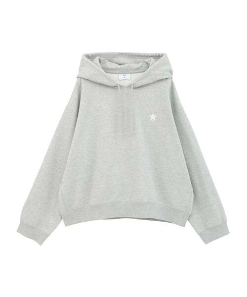 CONVERSE TOKYO（コンバーストウキョウ）の「EMBROIDERED LOGO HOODIE（パーカー・レディース・ミント/チャコールグレー/杢グレー・FREE）」の18枚目の写真