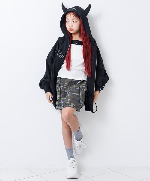 algy（アルジー）の「デビルBIGパーカー（パーカー・キッズ・ブラック/インディゴブルー/グレー・160/150/140/130）」の22枚目の写真