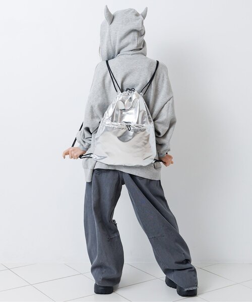 algy（アルジー）の「デビルBIGパーカー（パーカー・キッズ・ブラック/インディゴブルー/グレー・160/150/140/130）」の7枚目の写真