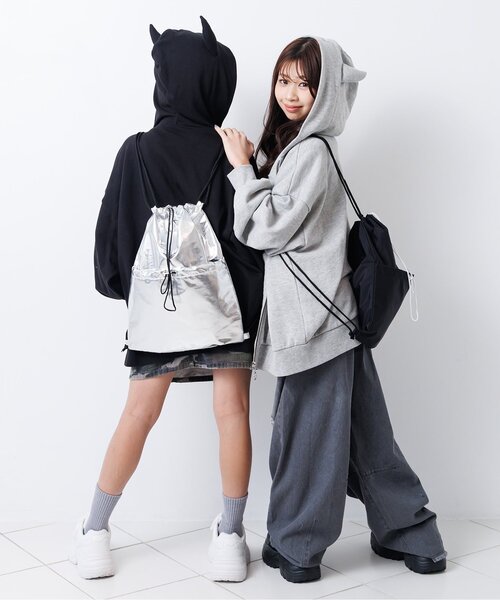 algy（アルジー）の「デビルBIGパーカー（パーカー・キッズ・ブラック/インディゴブルー/グレー・160/150/140/130）」の8枚目の写真