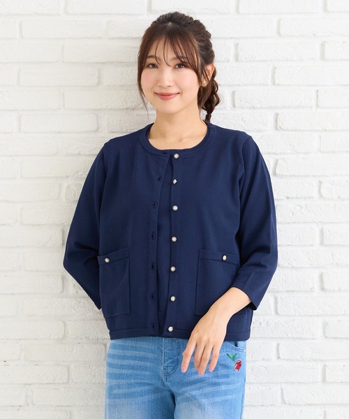 Rose Tiara（ローズティアラ）の「アンサンブルニット（ニット/セーター・レディース・オフホワイト/イエロー/ネイビー/バイオレット・46/42/38）」の22枚目の写真