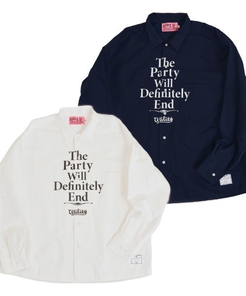 EFFECTEN（エフェクテン）の「【EFFECTEN】Page-6 big shirts（シャツ/ブラウス・メンズ・ネイビー/ホワイト・X-LARGE/LARGE/MEDIUM）」の3枚目の写真