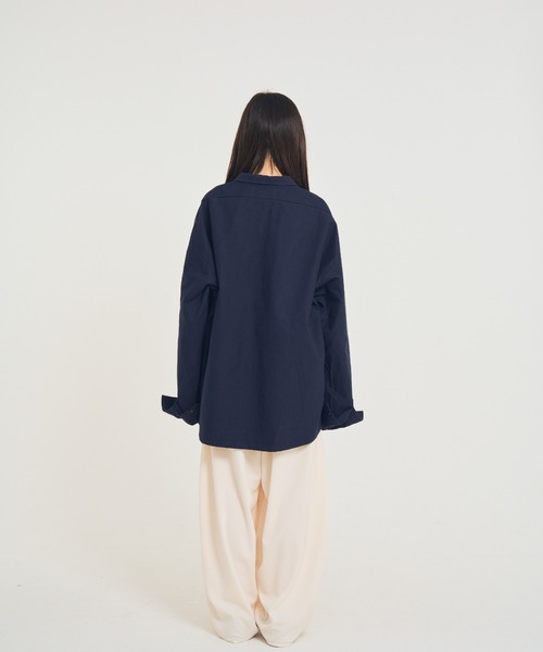 EFFECTEN（エフェクテン）の「【EFFECTEN】Page-6 big shirts（シャツ/ブラウス・メンズ・ネイビー/ホワイト・X-LARGE/LARGE/MEDIUM）」の7枚目の写真