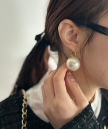 【2サイズ】ビッグパールピアス