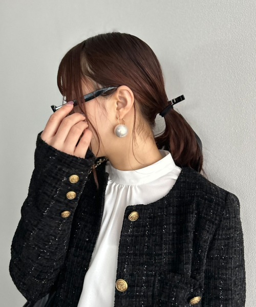 Kotoe(コトエ)の「【2サイズ】ビッグパールピアス(ピアス(両耳用)・レディース・ホワイト系その他/ホワイト・FREE)」の3枚目の写真