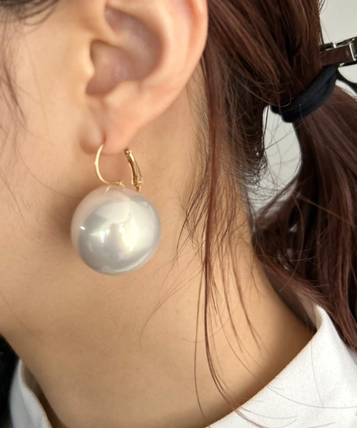 Kotoe(コトエ)の「【2サイズ】ビッグパールピアス(ピアス(両耳用)・レディース・ホワイト系その他/ホワイト・FREE)」の8枚目の写真